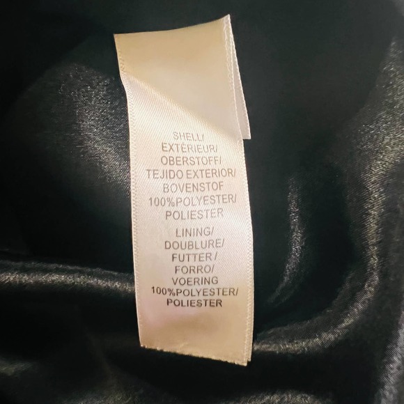 Aidan Mattox Black Satin Ruffle Front Sleeveless Maxi Dress 2 - Picture 6 of 13